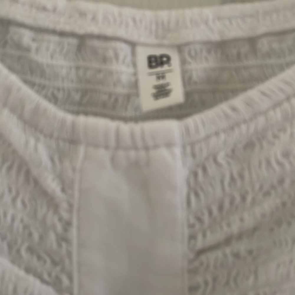 White Ruched Crop Top - Picture 3 of 5